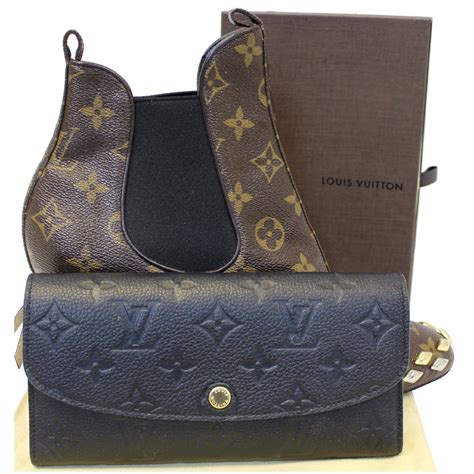 louis vuitton emilie wallet black|louis vuitton black empreinte wallet.